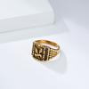 Vintage Spreading Eagle Stainless Steel Ring for Men Gold Plated Jewelry New
