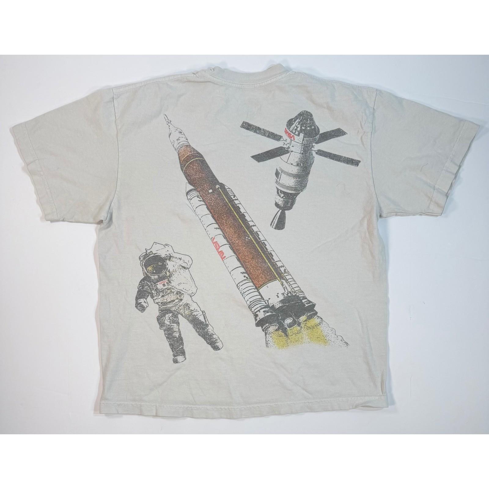 Kid Cudi To The Moon World Tour 2022 NASA Graphic Mens Small Sand Unisex T-Shirt L