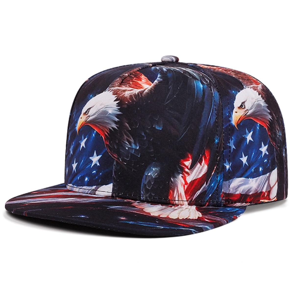 

2025 Новая Мода Принт Американского Флага Мужские Женские Бейсболки Хип-Хоп Спортивные Повседневные Кепки Тракеры Снэпбэк Шляпа Уличная Солнцезащитная Шляпа Adjustable