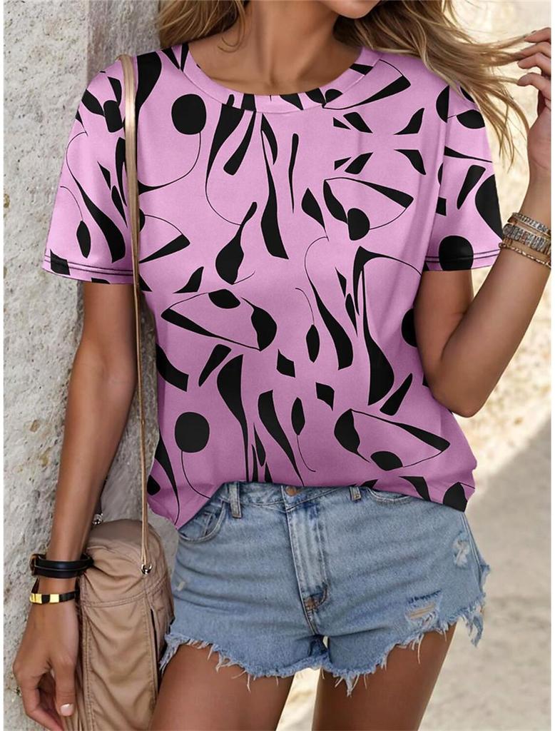 Women's T shirt Tee Graffiti Daily Weekend 3d Print Short Sleeve Fashion Crew Neck Tops Summer&Spring Harajuku t-shirt for girls