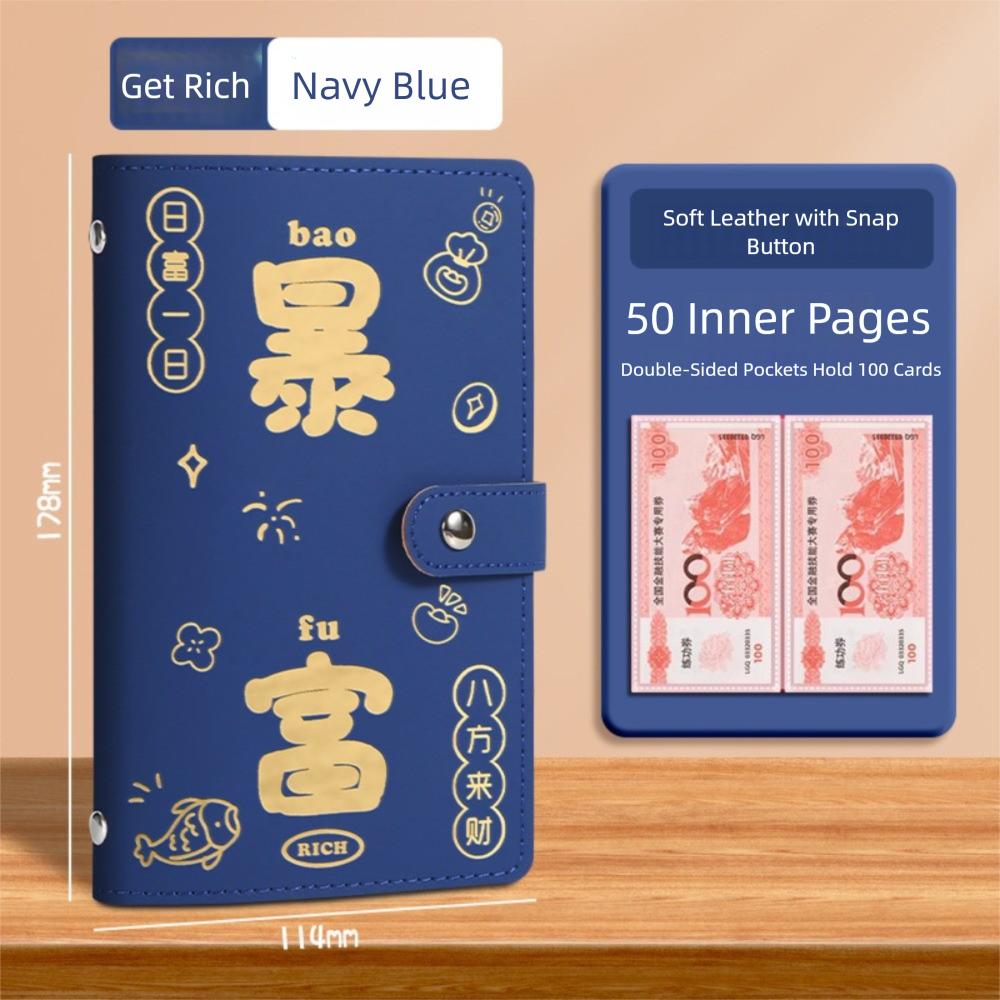 PU Money Collection Book Get Rich Overnight Savings Binder Mini Binder Savings Challenge  Couples