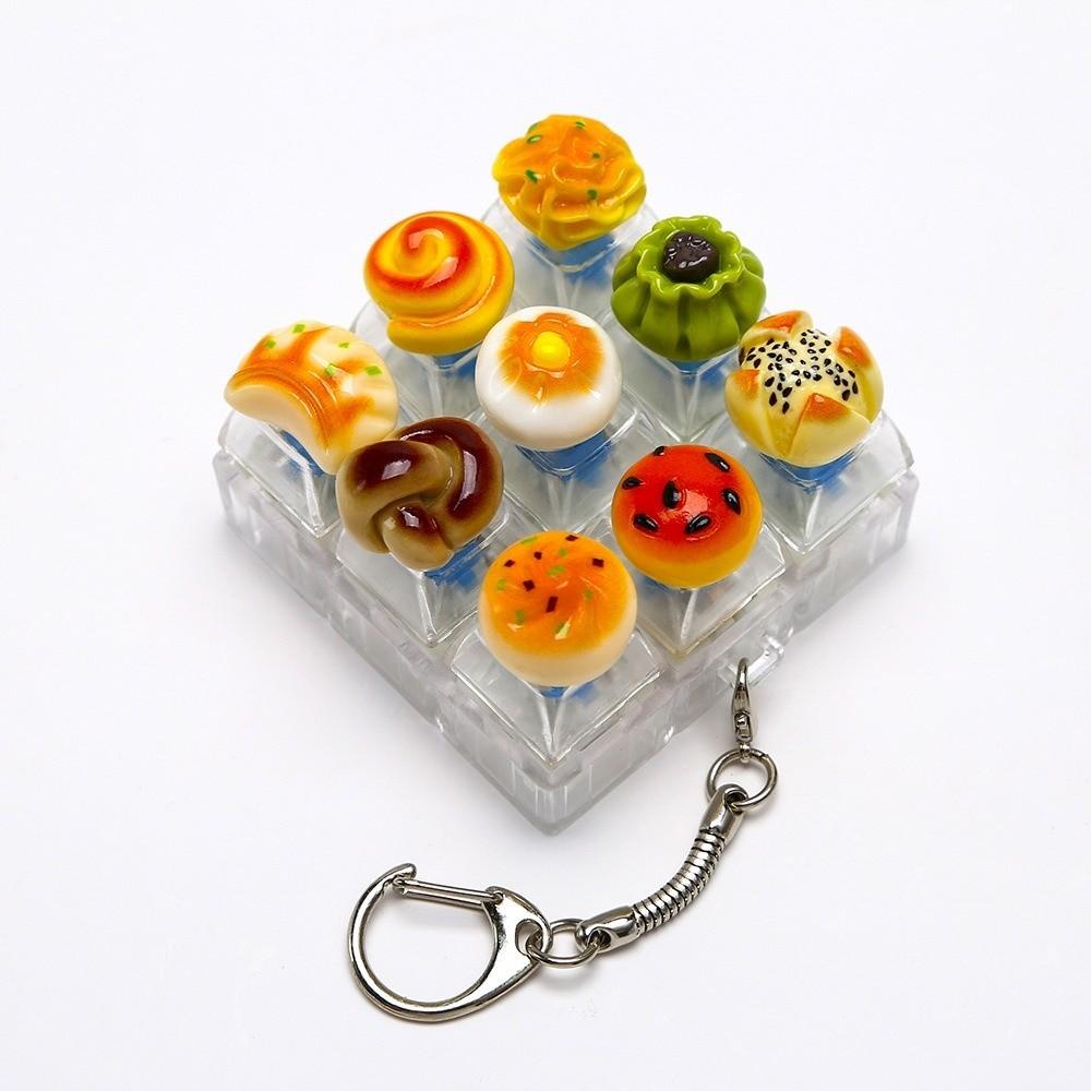 Anti-Stress Fidget Toy Keychain Mini Keycap Fidget Toy Bag Charms Keyboard Keychain Pass The Time