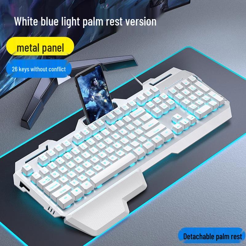 Gaming Keyboard & Mouse Set: True Mechanical Feel, with Headset & Extra Light Option