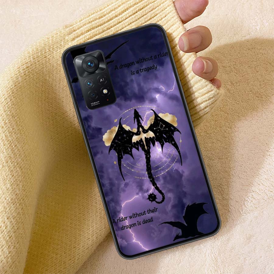 F-Fourth W-Wing Dragon Phone Case For Redmi Note 13 14 15 Pro Plus 12 13C 12C 15C 9 10 10C 9T 9C 9A TPU Soft Cover Clear Cell Ca