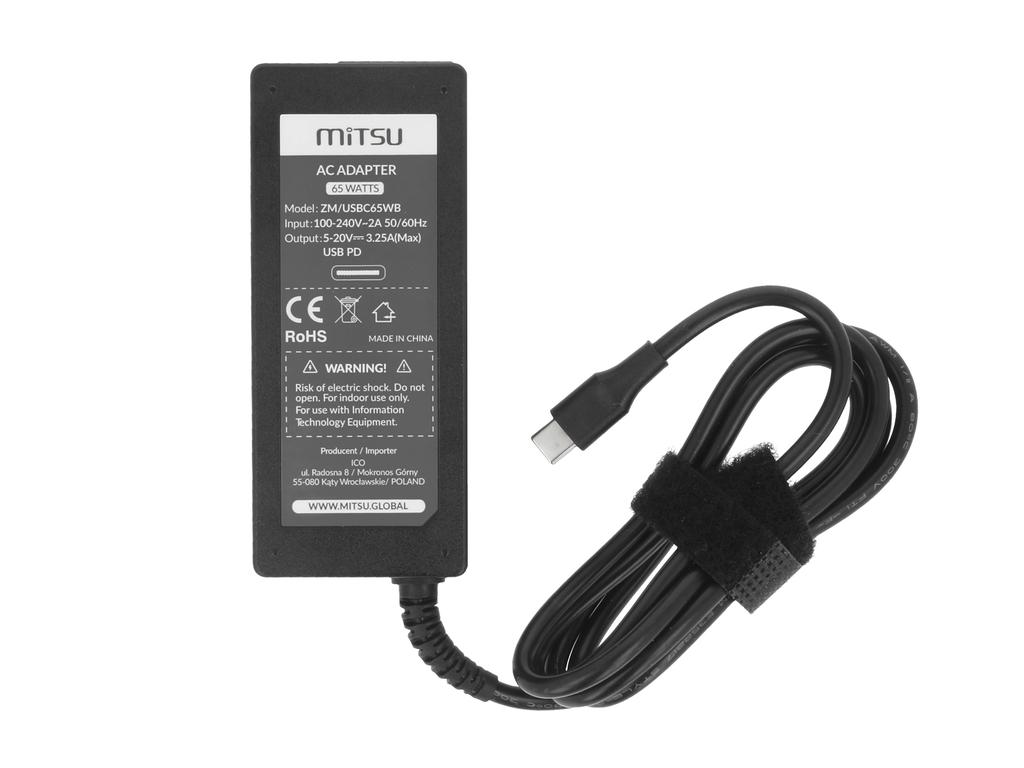 Zasilacz ładowarka do laptopa 65W USB-C