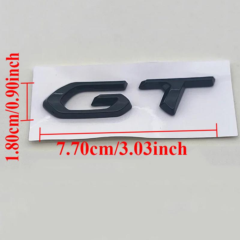 OVII3 3D ABS Logo GT Emblem Letters Car Trunk Badge For Peugeot 208 2008 201 206 508 5008 207 408 4008 3008 308 GT Sticker Accessories
