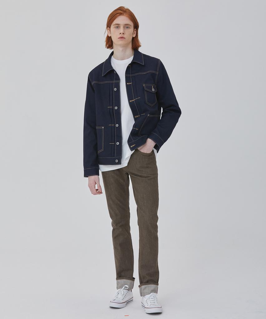 RYUL+WAI Denim Colored Selvedge Pants Khaki