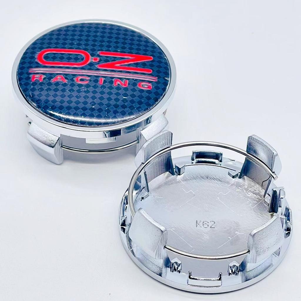 AAZD1 4pcs 3D 62mm Car emblem Wheel hub Center Cap For 56mm OZ Badge covers sticker Decals Styling accessories