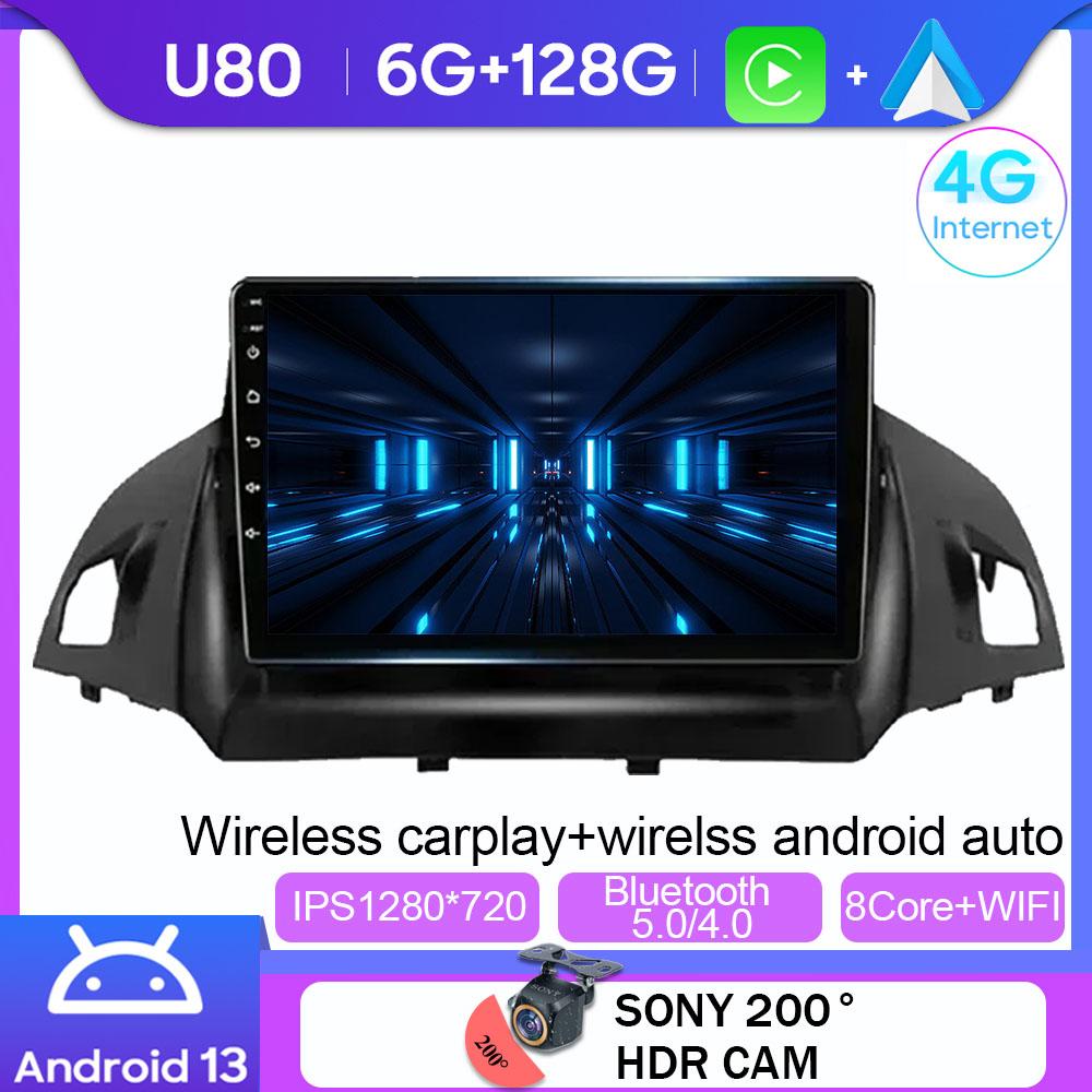 For Ford C-MAX Kuga 2 Escape 3 2012 - 2019 Video Player Carplay  Autoradio Multimedia Android Auto 4G WIFI Car Radio No 2din DVD