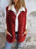 2025 Autumn/Winter Lambswool Fleece Button Vest Jacket