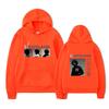 Unisex Schwarzer Hoodie Doppelseitiger Albumcover Grafikdruck Pullover Sweatshirt Streetwear