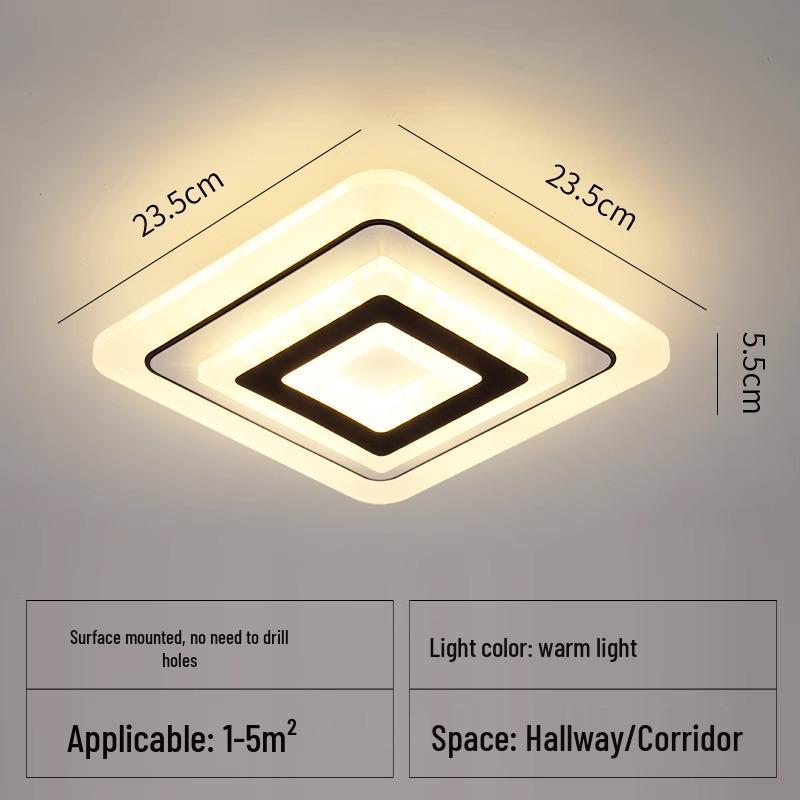 LED Ceiling Light for Hallway, Entrance, or Balcony - Round Surface Mounted Design