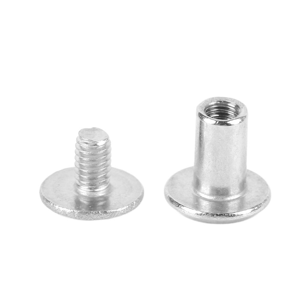 100 Sets Rivet and Screw M2.5 Stainless Steel Flat Round Hd Rivet Studs for Clothing Decoration Lther Crafts