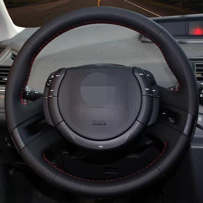DIY Black Wearable Faux Leather Car Accessories Steering Wheel Cover For Citroen C4 Picasso 2007 2008 2009 2010 2011 2012