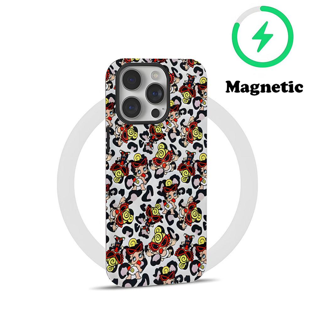 Japan Fashion Hysteric Mini Phone Case Magnetic For IPhone 16 15 14 13 12 11 Pro Max X XR XSMax 7 8 Plus Glossy Film Hard PC Co