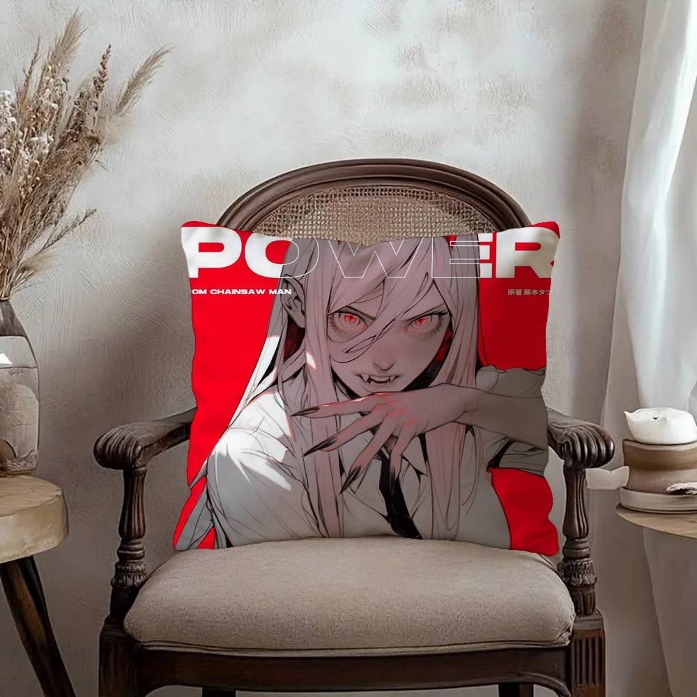 Power Anime C-Chainsaw M-Man Personalized Pillow Dust Cover Bedroom Kids Party Decoration Pillowcase Birthday Children Gift