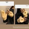 Plush Gloves Flip Cover Winter Velvet Gloves Kawaii Capybara Gloves  Student