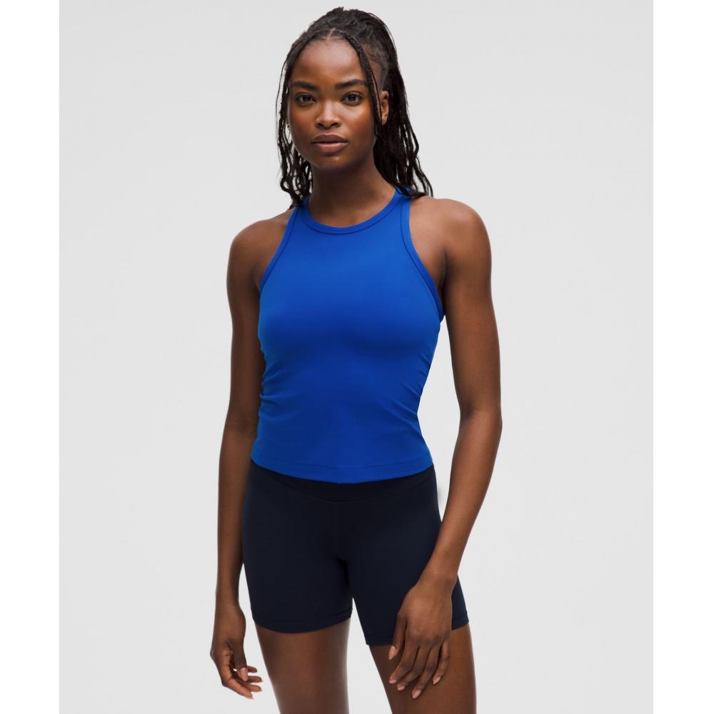 

Lululemon Выровнять талию Длина Racerback Майка Galactic Cobalt 8