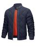 2024 Men's Autumn/Winter Stand Collar Diamond Quilted Jacket - Lightweight, Warm, and Trendy