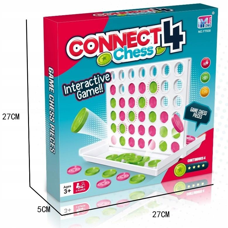 Logical Board Game 4 In a Row 4 In a Row for 2 Players