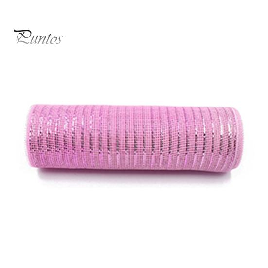 DIY Decorative Mesh Ribbon Wreath Vibrant Color Widely Used Christmas Tree Mesh Ribbon Garland Decoration