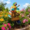Lumière Animale Étanche Solaire Perroquet Lampe Piquet de Jardin avec Sculpture Automatique Marche/Arrêt Décoration Oiseau pour Patio Extérieur Chemin Paysage