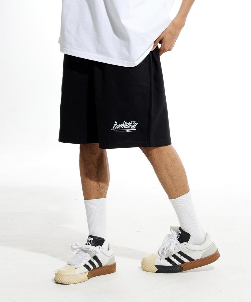 CREAM SODA LAB Basketball Training Shorts Black White