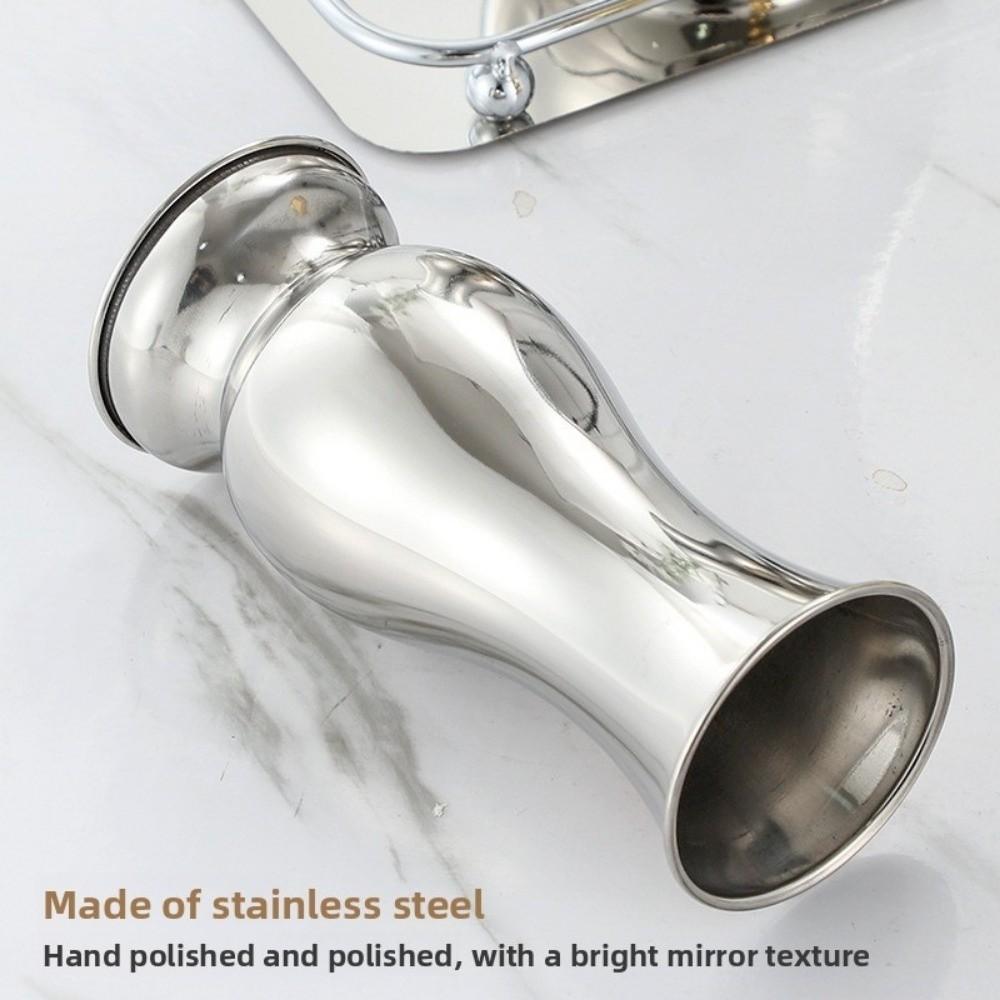 Flower Arrangement Single Vase Stainless Steel Flower Pot Creative Tabletop Vases  Vase Ornament