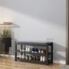 Changing Entryway Shoes Bench with Shoe Storage Cabinet Carbon Steel Shoe Rack for Hallway Seat Stool Space Saving Furniture