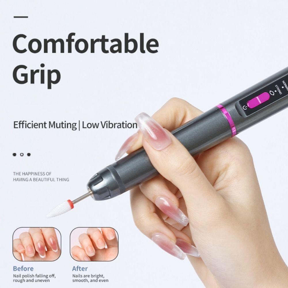 Portable Electric Nail Drill Machine High-Speed Electric Nail Polisher Sanding File Pen  Nail Salon