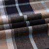 Men's Classic Fit Casual Plaid Linen Cotton Shirt Single Pocket Button-down Comfortable Soft Long Sleeve Stripe Checked Shirts