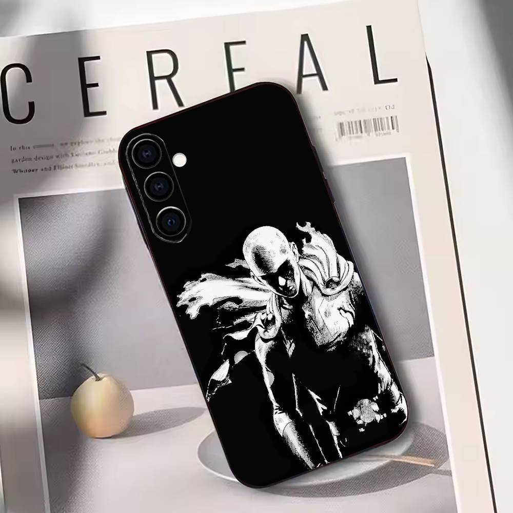 One-Punch Man Phone Case For Samsung Galaxy A73,A72,A71,A70,A53,A52,A51,Others Soft Black Cover