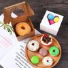 10Pcs Cupcake Food Box Visible Grade Mini Individual Cake Packing Case with Heart