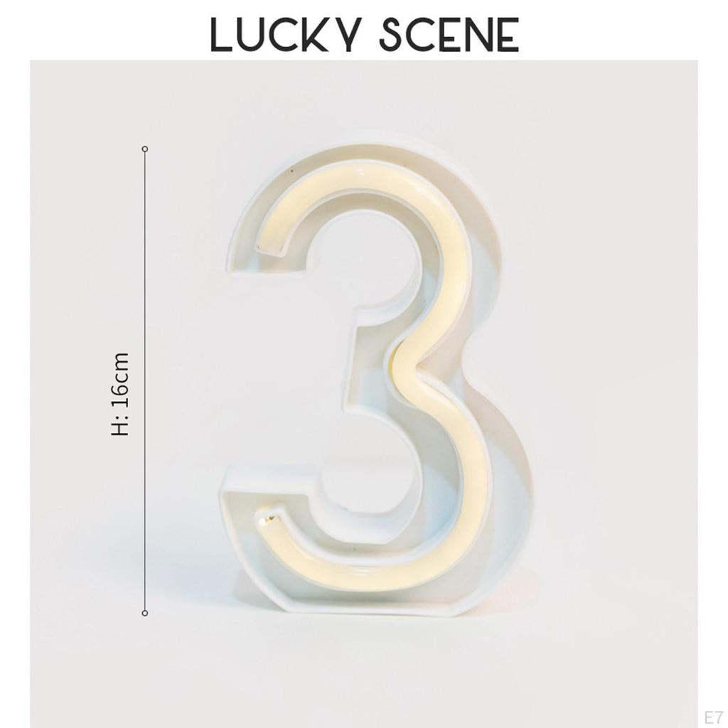 for Bedroom, Battery , Neon Number Sign Birthday Anniversary
