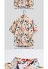 Men's Quick-Dry Floral Shirt and Shorts Couple Matching Beach Set
