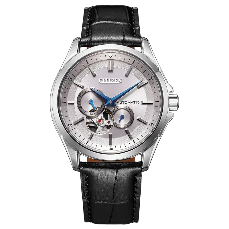 

[Citizen] watch mechanical watch open heart mechanical waterproof silver NP1011-08A men s black