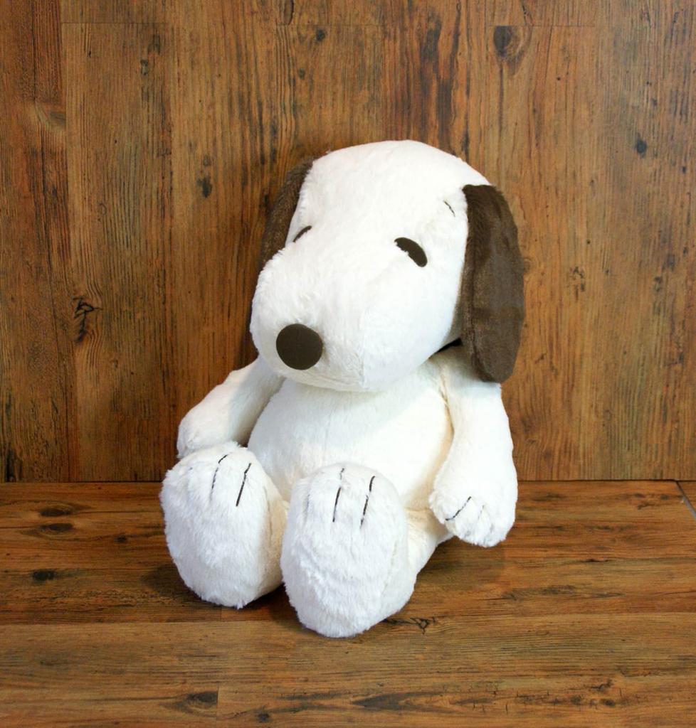 Nakajima Corporation Peanuts Hug Hug Plush Sitting Height 30cm Toy, Medium, Snoopy, Mocha,