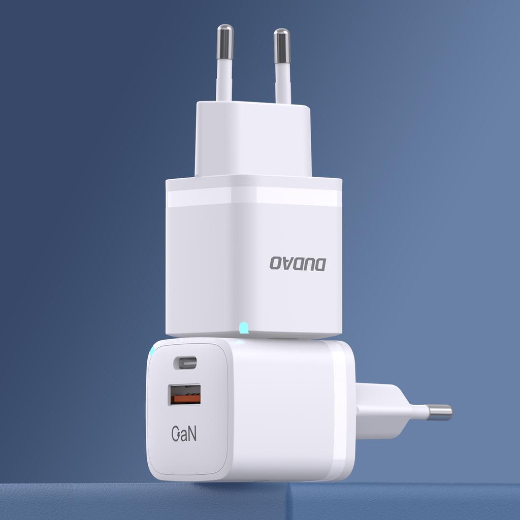 GaN 33W PPS USBC USBA Wall Charger White