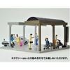 TOMYTEC DioColle 64 1/64 #CarSnap 05a Bus Stop ABS Accessories & PVC Doll & Small Item Set (Assembled)