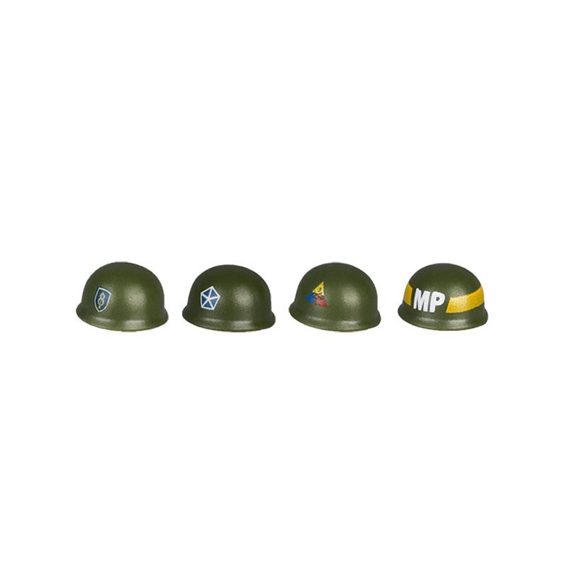 Military Figure MOC Building Block Accessories Vest Equipment Soviet American Soldier Helmet Hat Kit Mini Brick Toy Gift K48