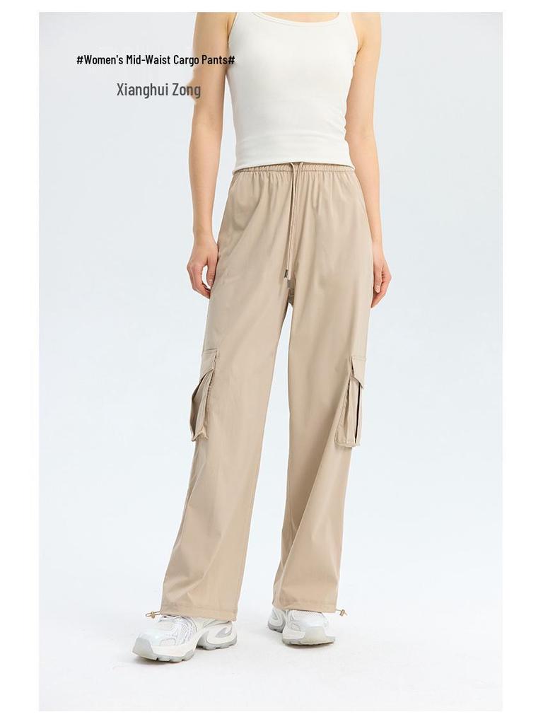 Women's Quick Dry UV Protection Casual Cargo Pants - Mid-Waist Summer Style