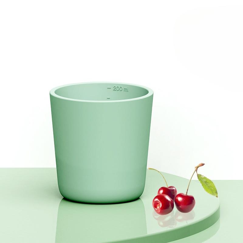 

Детская поилка, чашка для обучения пить воду, тренировочная чашка, силиконовая открытая простая чашка для воды зелёный