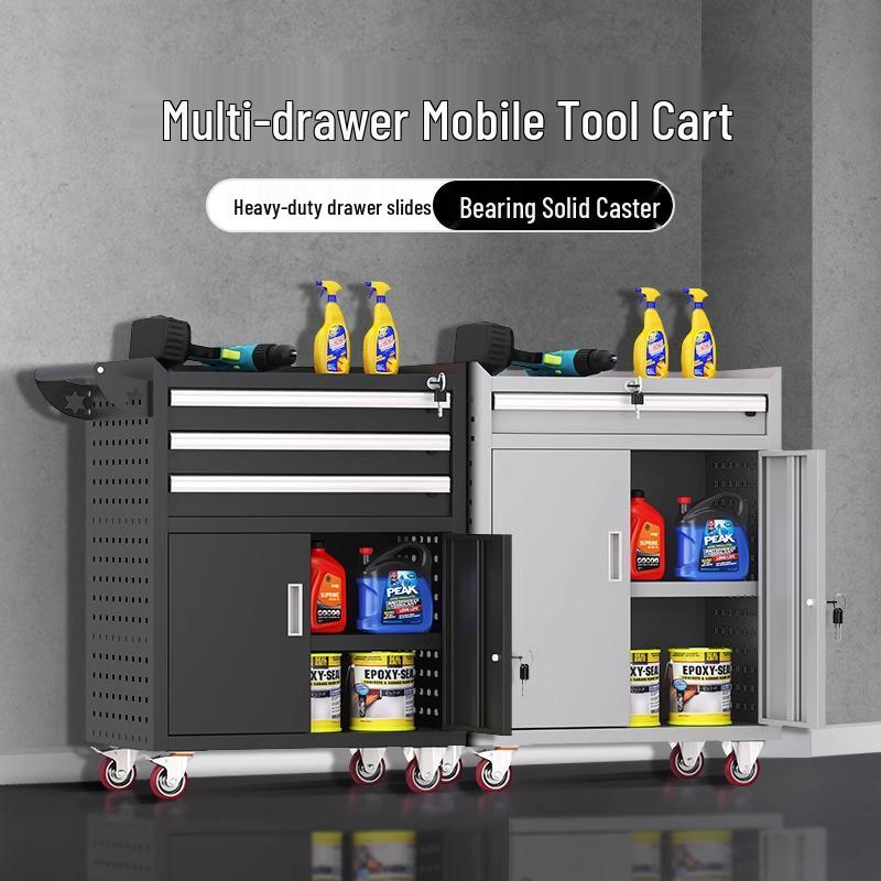 Heavy Duty Mobile Tool Cart with Drawers - Workshop Repair Trolley