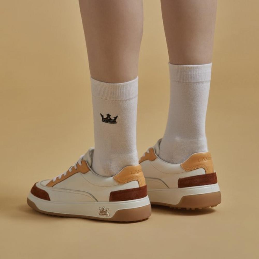 Lambda Women Lux Comfort Socks Mid White 26911