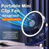 NEW Camping Fan Rechargeable Desktop Portable Air Circulator Wireless Ceiling Electric Fan With LED Light Clip-on Home Fan