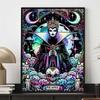 5D DIY Diamond Painting Evil Queen Dark Neon Tarot Style Illustration Full Round Diamond Mosaic Cartoon Dog Embroidery Art Painting Home Decor