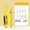 Luminous Ear Cleaner Set LED Light Earwax Clip Ear Wax Removal Silicone Earscoop Picking Tweezers Ear Care Tool USB Charging