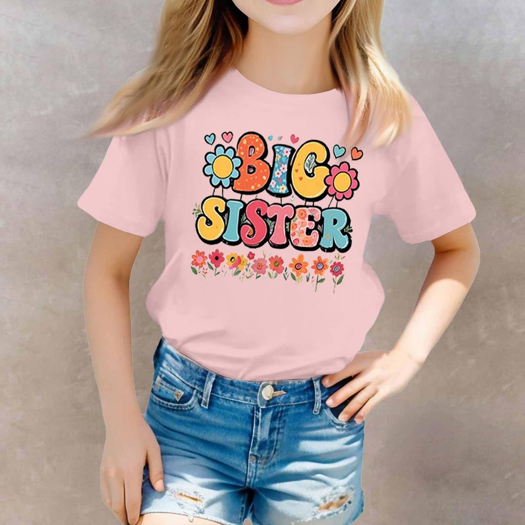 Toddler Girl Boy T-Shirts Kids Top Boys And Girls Printed Short Sleeved T-shirt