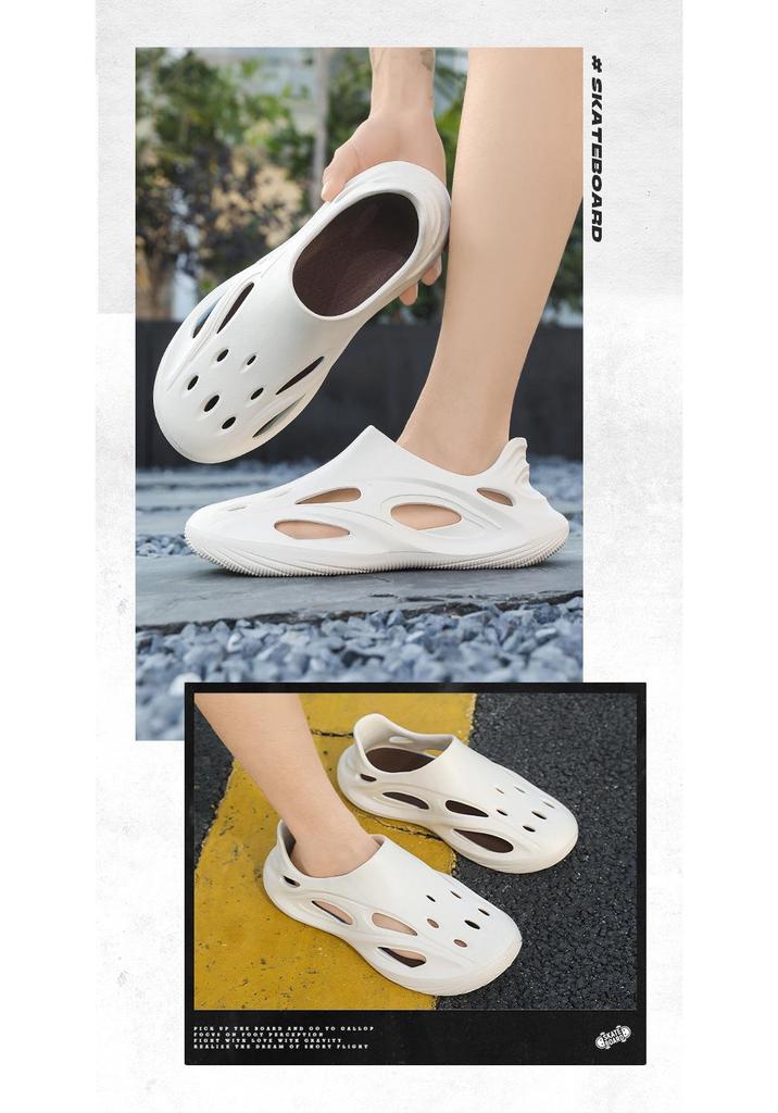 Men's Breathable Tech-Inspired Non-Slip Clog Sandals for Outdoor Sports and Beach Activities