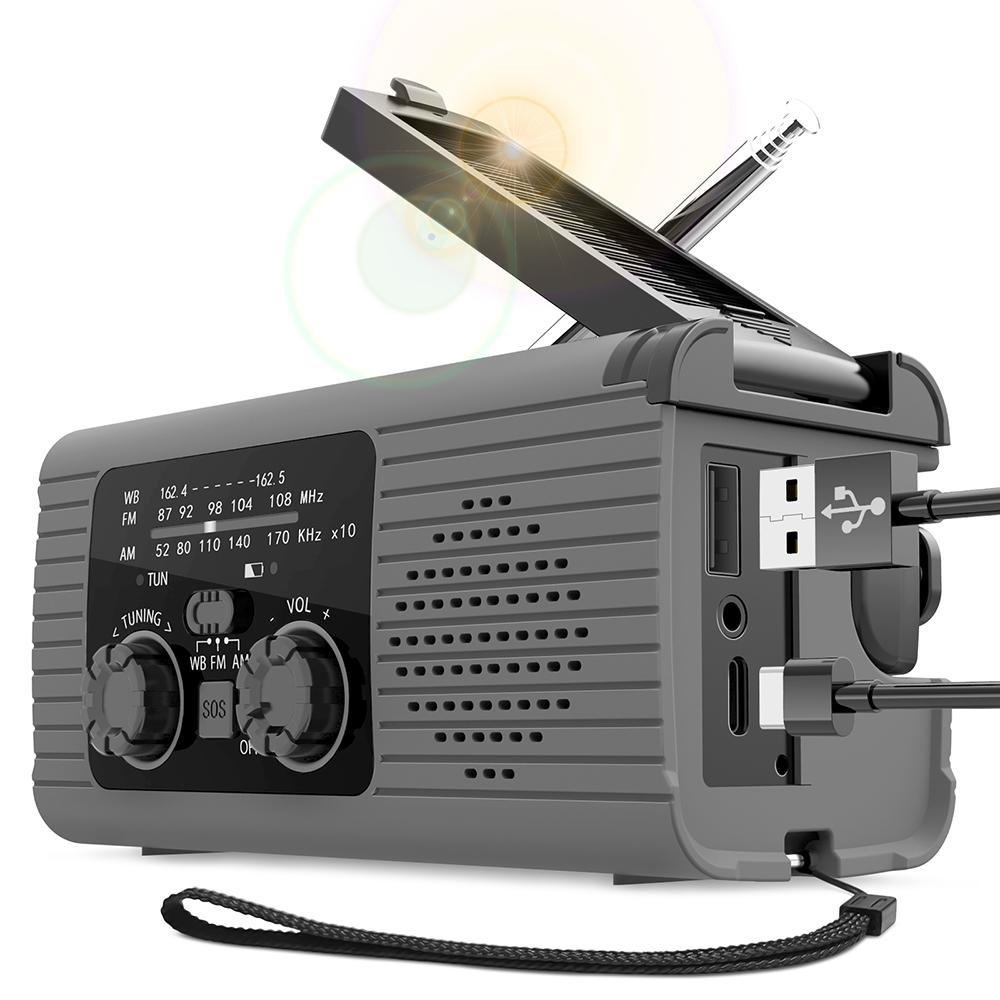 Rechargeable Multifunctional Solar Outdoor Portable Light Hand Crank Rechargeable light bulb with battery  Battery lamp